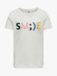 Kids ONLY Kids' Short Sleeve Smile Sequin T-Shirt, White