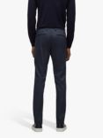 BOSS Kaito Brushed Cotton Slim Fit Trousers, Dark Blue