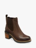 Ravel Bray Leather Block Heel Ankle Boots, Brown