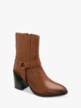 Ravel Ohey Black Leather Ankle Boots, Tan