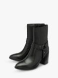 Ravel Ohey Black Leather Ankle Boots, Black