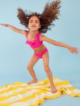 Angels by Accessorize Kids' Textured Ruffle Bikini, Pink