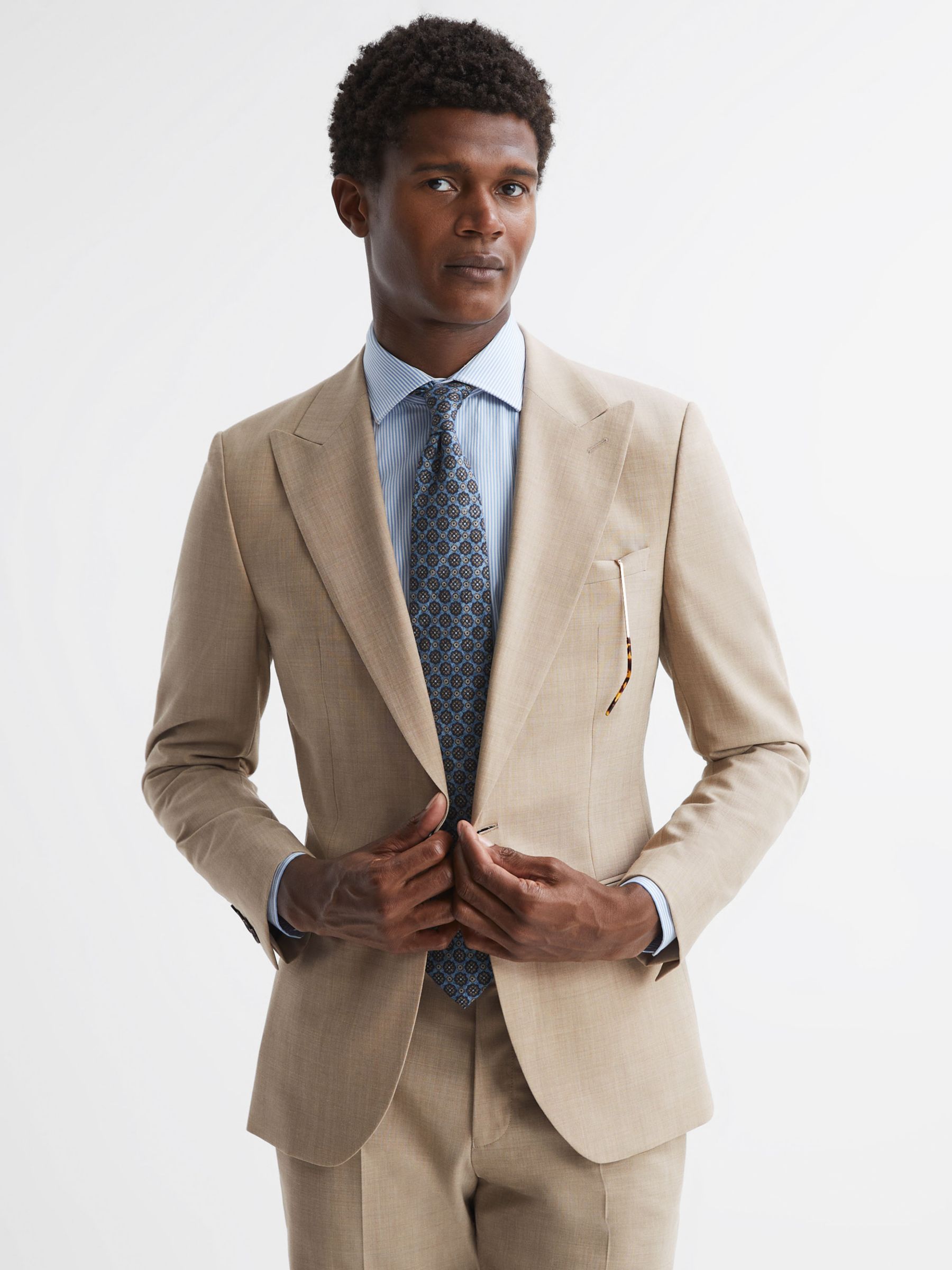 Boss Men's Slim-Fit Tuxedo Jacket in pure-cotton Velvet - Turkey - Size 38