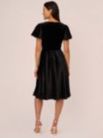 Adrianna Papell Velvet Pleated Dress, Black, Black