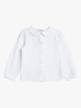 Trotters Kids' Petal Scalloped Collar Jersey Blouse, White