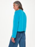 Whistles Anna Wool Blend Crew Neck Jumper, Turquoise