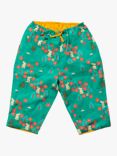 Little Green Radicals Baby Forest Walk Reversible Pull On Trousers, Turquoise/Yellow