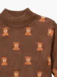 Little Green Radicals Baby From One To Another Bear Snuggly Jumper, Brown