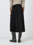 John Lewis Woven Pleated Midi Skirt, Black