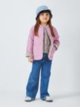 John Lewis Kids' Reversible Quilted Jacket, Pink/Multi