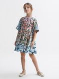 Reiss Kids' Marnie Florala Dress, Multi