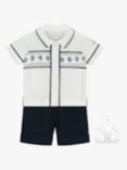 Emile et Rose Baby Frank Top & Shorts Set, Navy/White