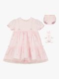 Emile et Rose Baby Fabienne Dress & Knicker Set, Pale Pink