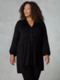 Live Unlimited Curve Pintuck Yoke Jersey Tunic Top