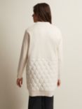 Phase Eight Zadie Quilted Knit Coatigan, Winter White