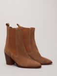Phase Eight Suede Cowboy Boots, Tan