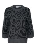 Saint Tropez Aiko Animal Print Jumper, Ombre Blue