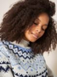 White Stuff Heart Fair Isle Longline Jumper, Natural/Multi