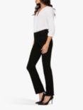 NYDJ Marilyn Petite Straight Leg Jeans, Black