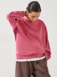 HUSH Contrast Stitch Detail Sweatshirt, Bright Pink