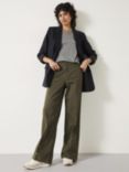 HUSH Camile Flat Front Cotton Trousers