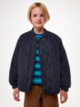Whistles Kids' Frida Quilted Coat, Navy