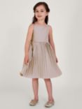 Monsoon Kids' Angelina Cosmic Print Pleated Dress, Lilac