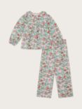 Monsoon Kids' Flannel Christmas Bauble Pyjama Set, Multi