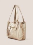 White Stuff Hannah Leather Tote Bag, Gold