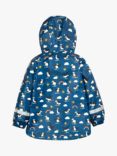 Frugi Kids' Puddle Buster Puffin Puddles Waterproof Coat, Multi