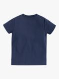 Frugi Kids' Magic Number 2 Organic Cotton Snail T-shirt, Indigo/Multi
