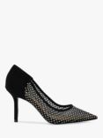 Dune Affect High Heel Embellished Court Shoes, Black