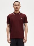 Fred Perry Twin Tipped Regular Fit Polo Shirt, Red