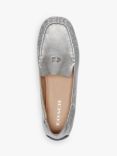 Coach Ronnie Leather Loafers, Silver