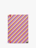 Radley Harlequin Striped A5 Lined Notebook, Wisteria