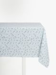 John Lewis ANYDAY Mila Floral Print Rectangular Cotton Tablecloth, Blue