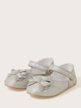 Monsoon Kids' Sparkle Bow Walker Shoes, Silver