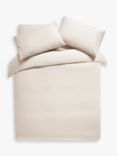 John Lewis Crisp & Fresh 200 Thread Count Easy Care Organic Cotton Bedding, Almond