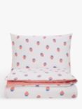 John Lewis ANYDAY Easy Care Strawberry Print Reversible Duvet Cover and Pillowcase Set