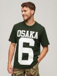 Superdry Osaka Logo Loose T-Shirt, Academy Dark Green