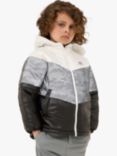 Angel & Rocket Kids' Hunter Colour Block Ice Puffer Jacket, White/Multi, White/Multi