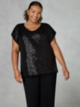 Live Unlimited Curve Sequin T-Shirt, Black