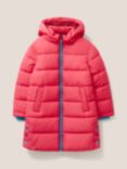 White Stuff Longline Quilted Puffer Jacket, Bright Pink
