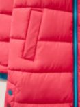 White Stuff Longline Quilted Puffer Jacket, Bright Pink