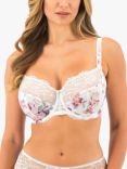 Fantasie Pippa Rose Print Underwired Side Support Bra, White/Multi