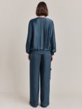 Ghost Aurora Wide Leg Trousers, Dark Denim