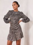 Mint Velvet  Abstract Print Ruched Mini Dress