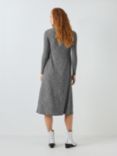 John Lewis ANYDAY Space Dyed Jersey Midi Dress, Grey