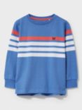 Crew Clothing Stripe Print Sweatshirt, Blue/Multi