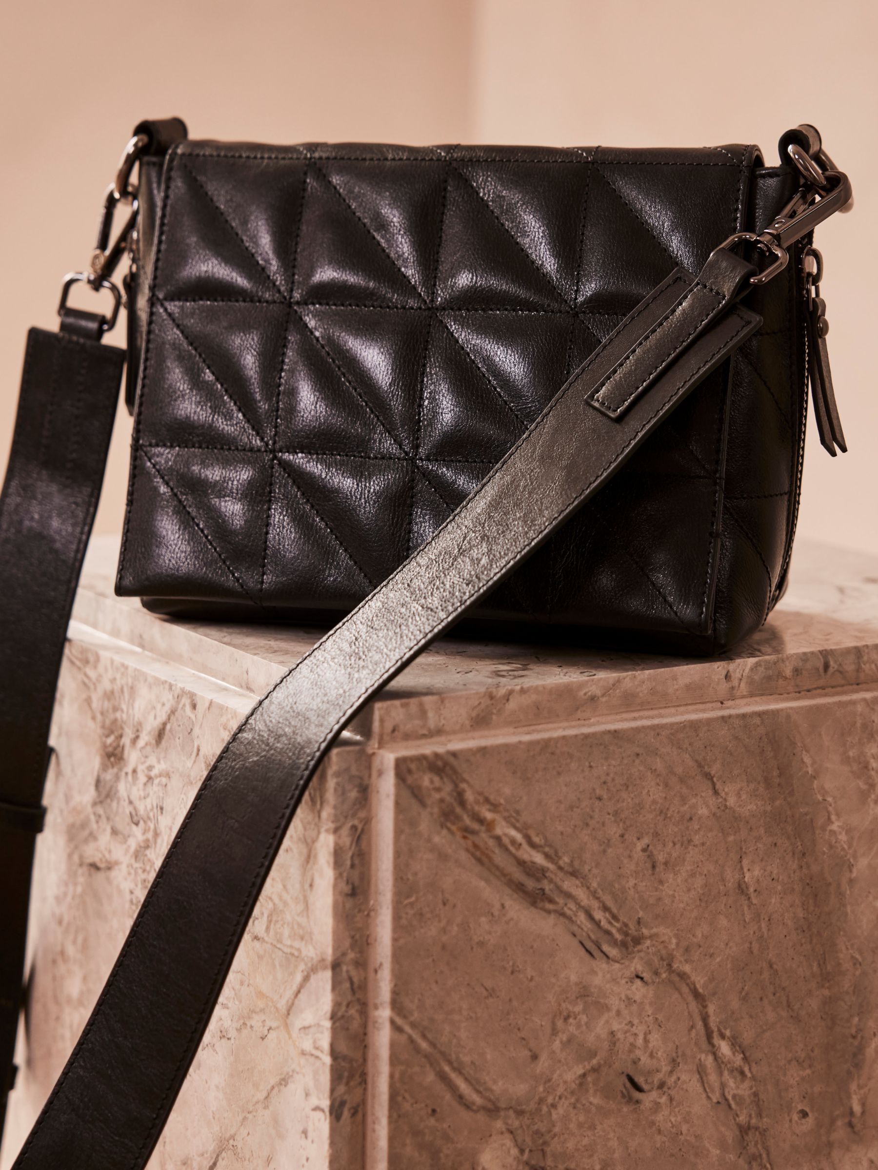 Women's Padded Leather Crossbody Bag